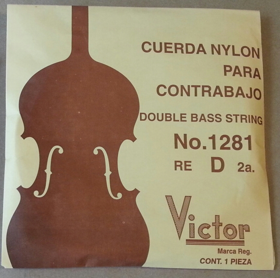 CUERDA CONTRABAJO Victor 2a Re-D NYLON Liso