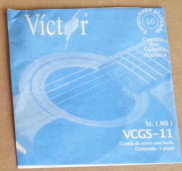 CUERDA guitarra VICTOR ACERO con borla 1a (pz)