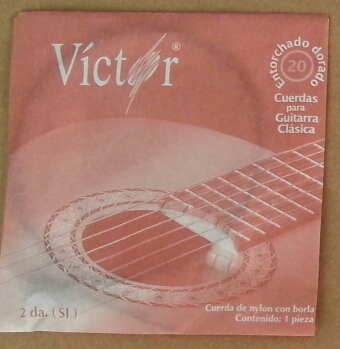 VICTOR nylon, 2nd string guitar w/ tassel (pc) - Click Image to Close