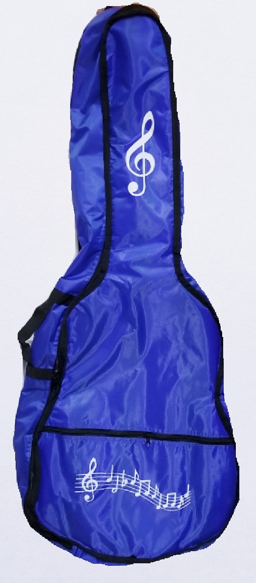 Padded, blue guitar case for acoustic guitar (pc) - Click Image to Close