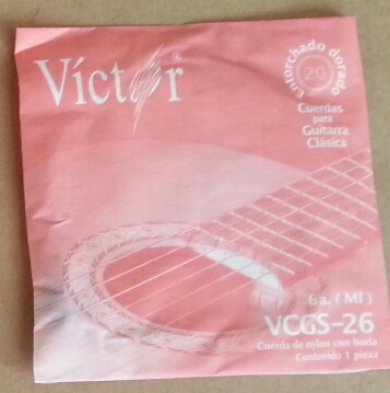 CUERDA guitarra VICTOR NYLON Negra con borla 6a (pz)