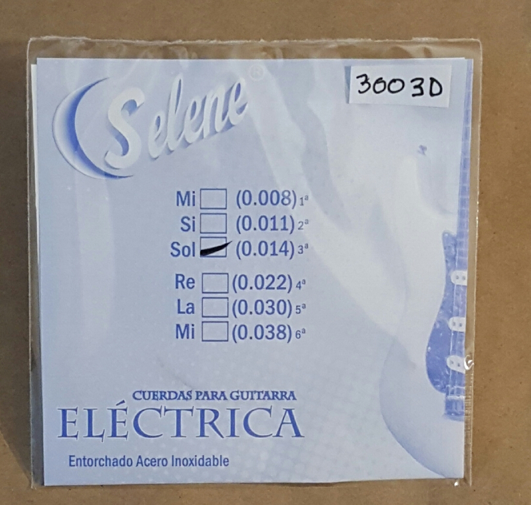 CUERDA GUITARRA ELÉCTRICA SELENE ENTORCHADA ACERO 3a 014 (pz)