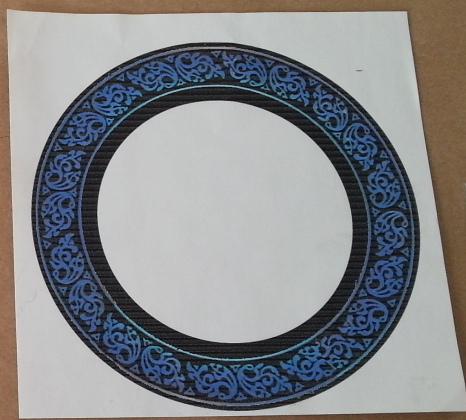 Rosette / inlay-sticker for guitars, matte