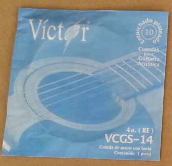 CUERDA guitarra VICTOR ACERO con borla 4a (pz)