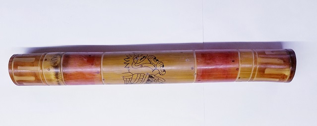 Rainstick 23” long, Bambu CARVED (pc) - Click Image to Close