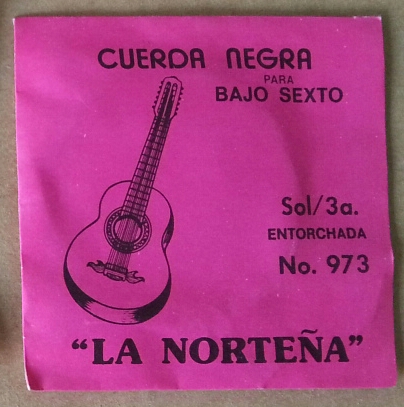 CUERDA BAJO SEXTO serenata norteña entorchada sobre rosa acero 3