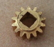 Cogwheel, brass, for guitar machinery (pc)