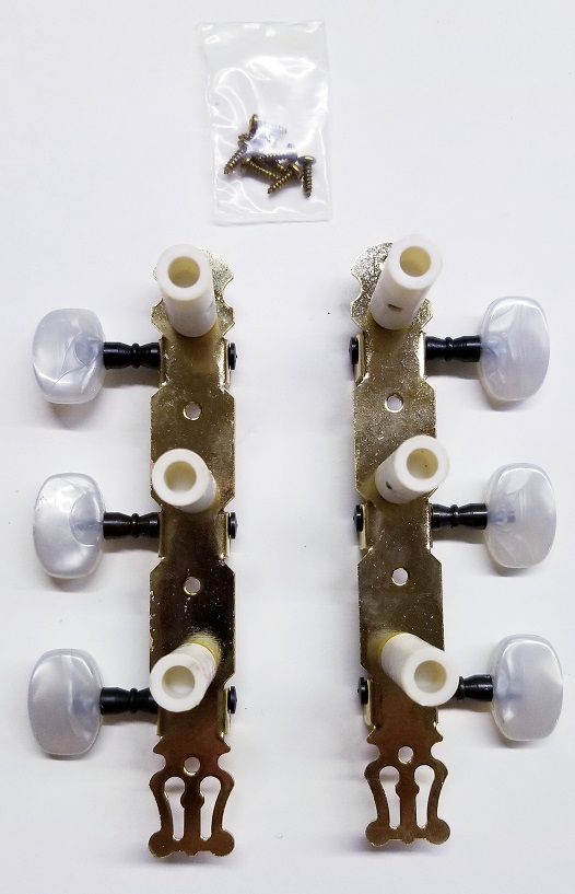 Machine heads for guitars with pegs, golden - Click Image to Close