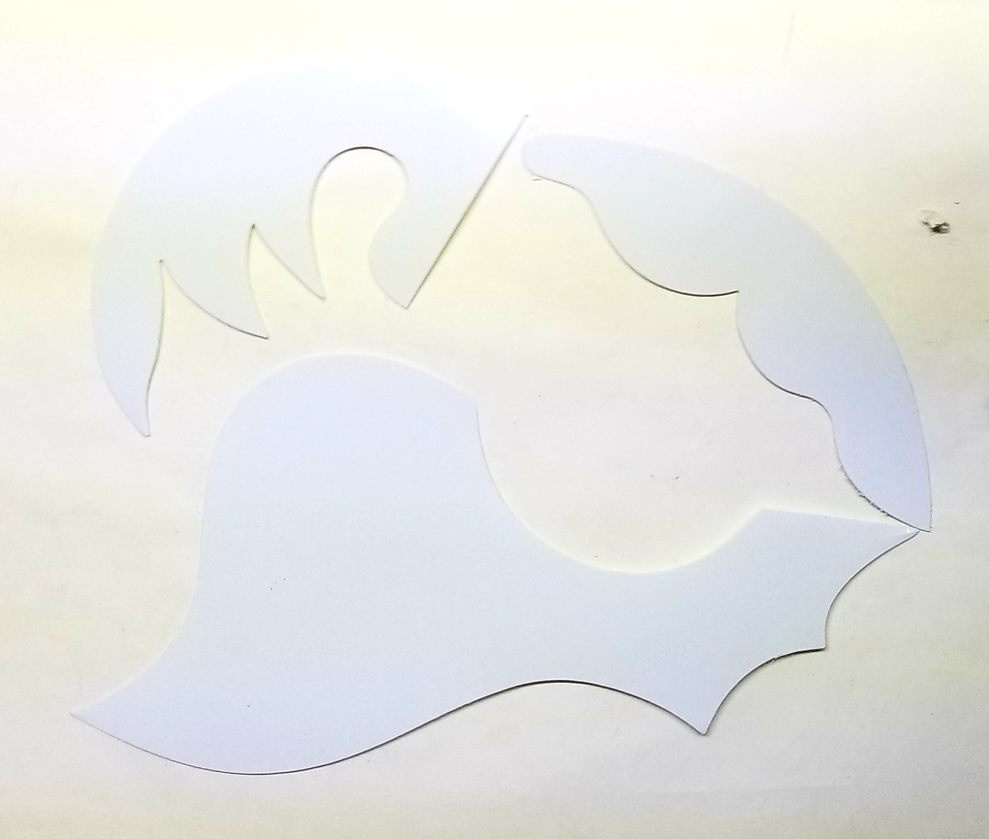 scratchplate pickguard white adhesive, for sixth bass - Click Image to Close