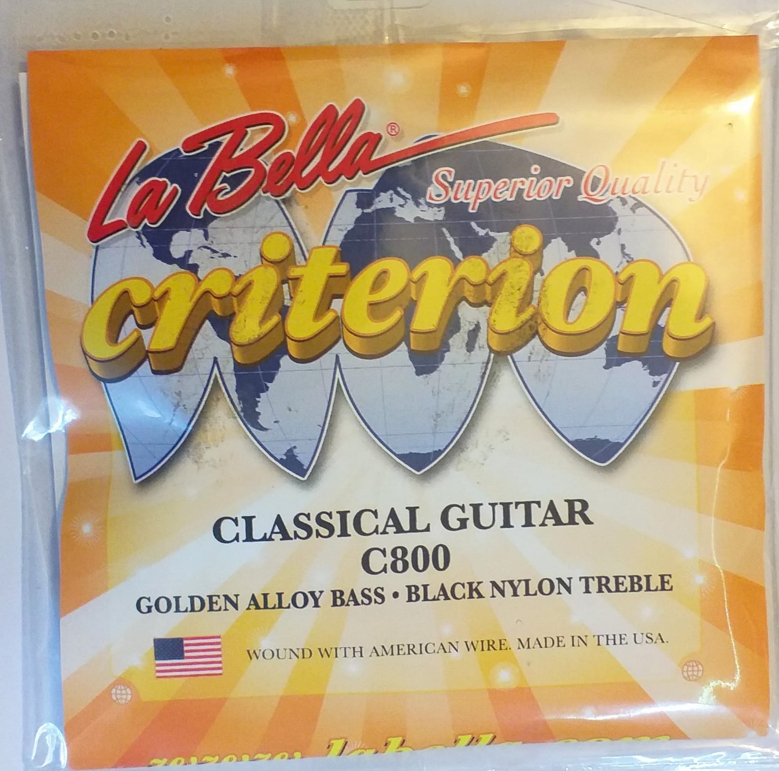 ENCORDADURA GUITARRA LA BELLA CRITERION Nylon NEGRO CUERDA