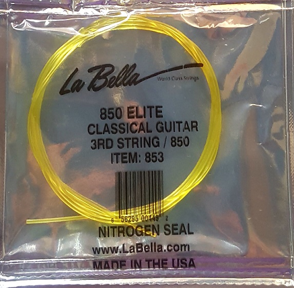 La Bella Criterion golden nylon 3rd string (pc) - Click Image to Close