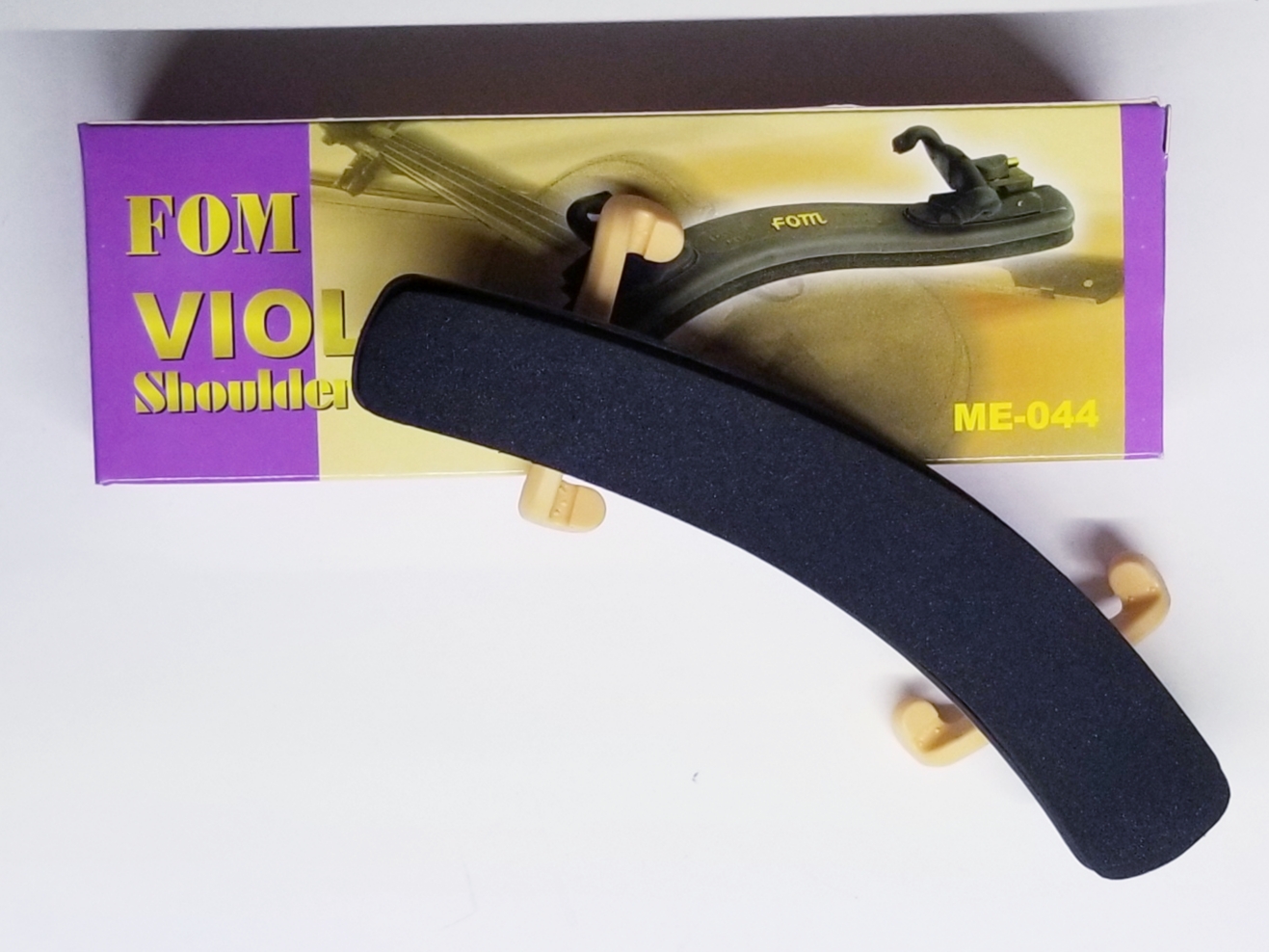 Shoulder rest for 4/4 violin, black plástic, imported (pc)