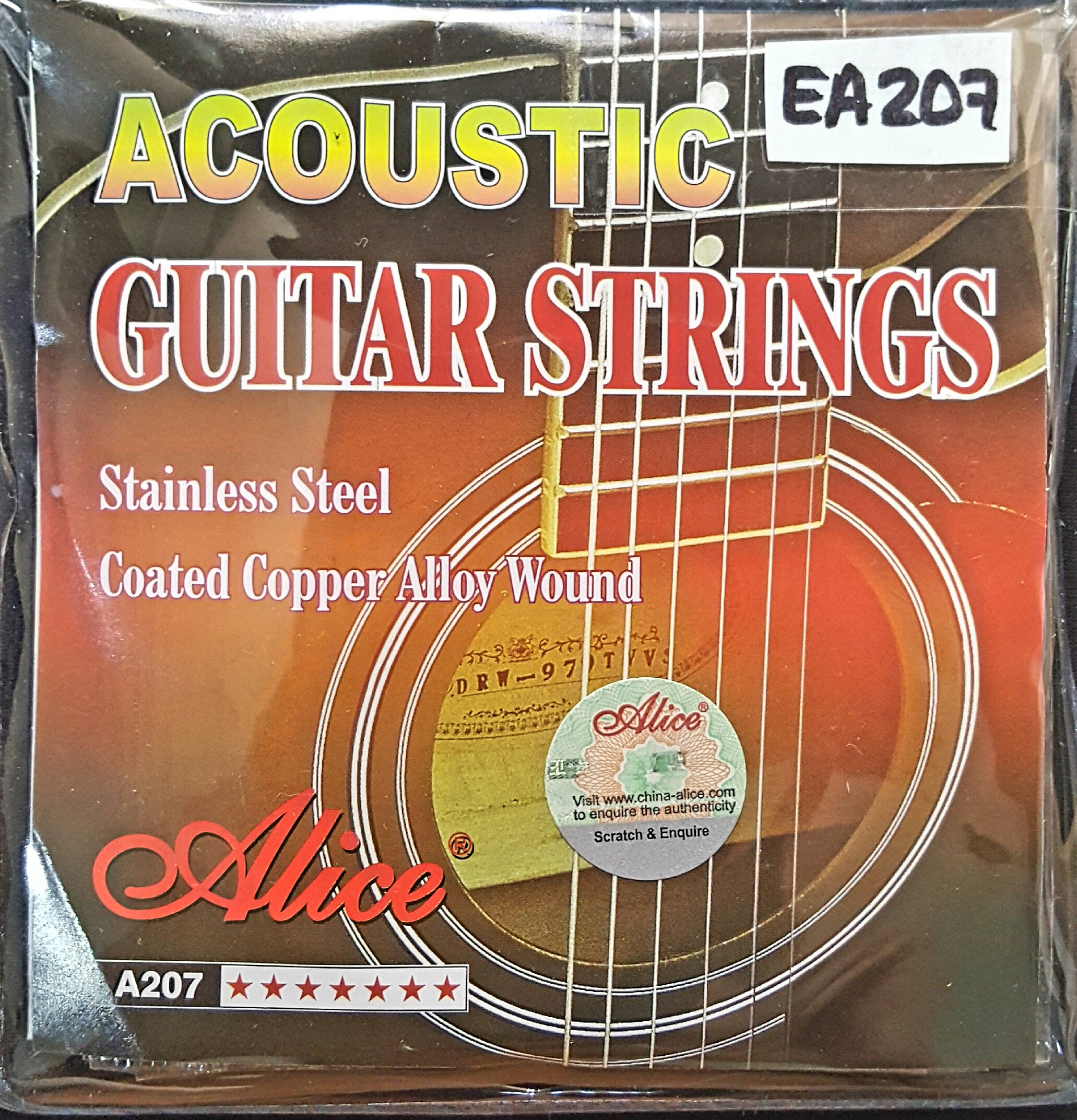 ALICE acoustic guitar string set Steel and coated copper (set) - Click Image to Close