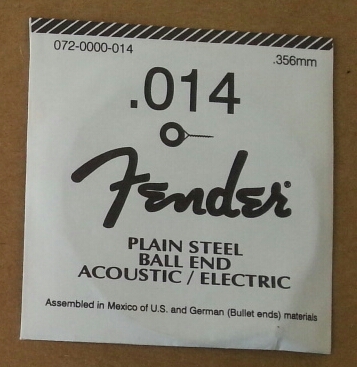 CUERDA GUITARRA ELÉCTRICA FENDER Acero 3a 014