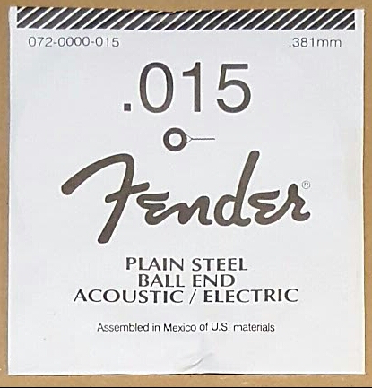 CUERDA GUITARRA ELÉCTRICA FENDER Acero 3a 015