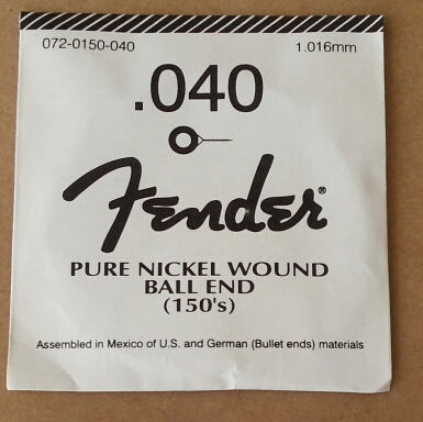 CUERDA GUITARRA ELÉCTRICA FENDER Acero 6a 040