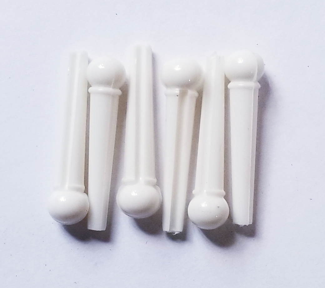 Plastic peg for country/texan guitar bridge (SET)