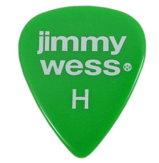 Jimmy Wess thick, green, drop shape guitar's plectrum (pc)