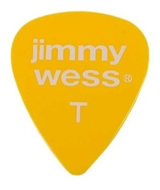 Jimmy Wess thick, YELLOW, drop shape guitar's plectrum (pc)