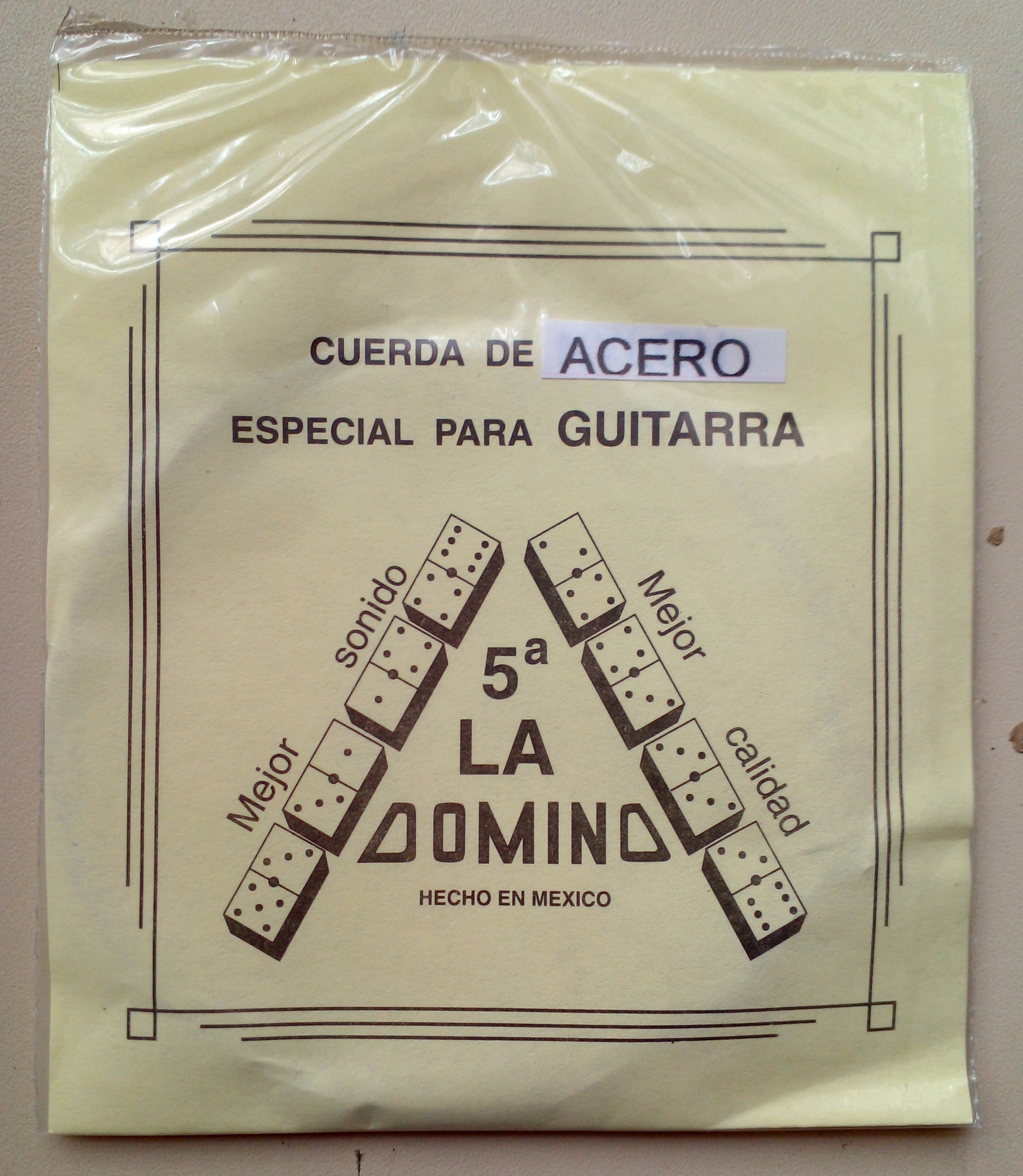 CUERDA GUITARRA DOMINO ACERO 5a.(pz)