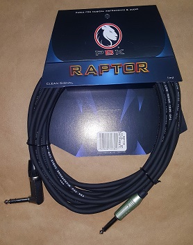 Cable plug 6.3 a Plug Escuadra 6 mts, Raptor (pz)