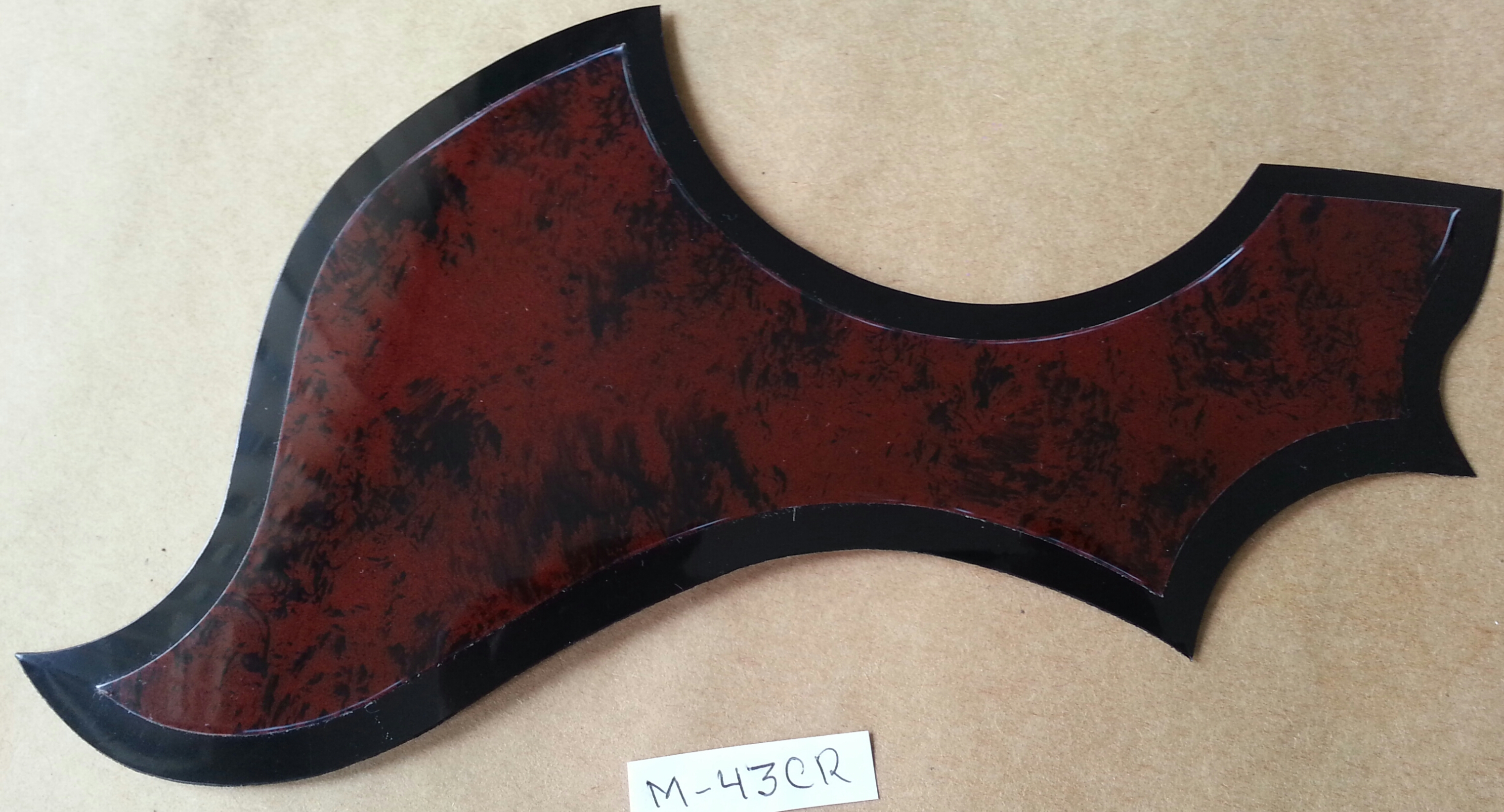 Scratchplate red, tortoiseshell, japanese inspired, for guitars