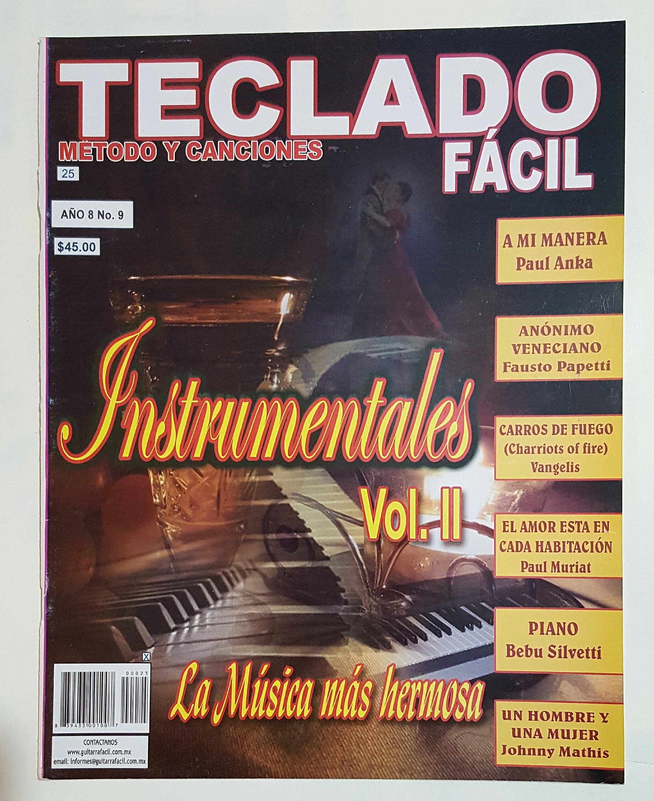 MÉTODO Y CANCIONES TECLADO FÁCIL No. 9