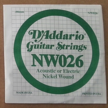 CUERDA GUITARRA ELÉCTRICA D'ADDARIO 4a 026