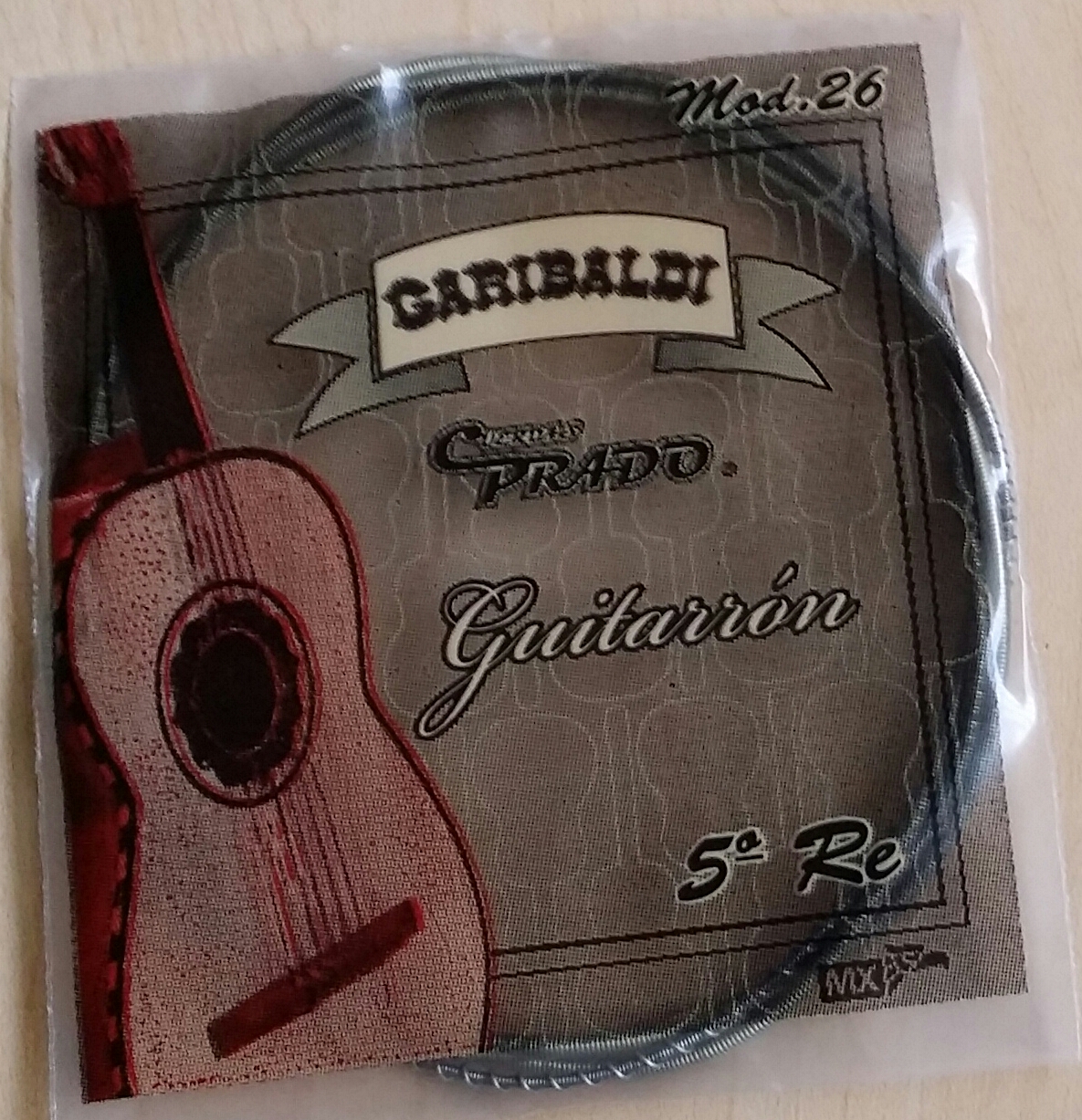 CUERDA guitarrón Prado entor plata alemana mod 26 5a RE