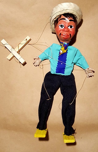 Marioneta artesanal mexicana 36cm - economicas
