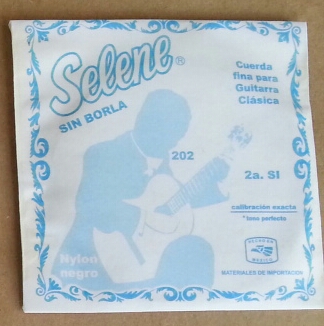 CUERDA guitarra SELENE NYLON Negro 2a (pz)