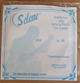 CUERDA guitarra SELENE NYLON Negro 4a (pz)