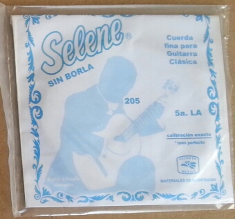 CUERDA guitarra SELENE NYLON Negro 5a (pz)