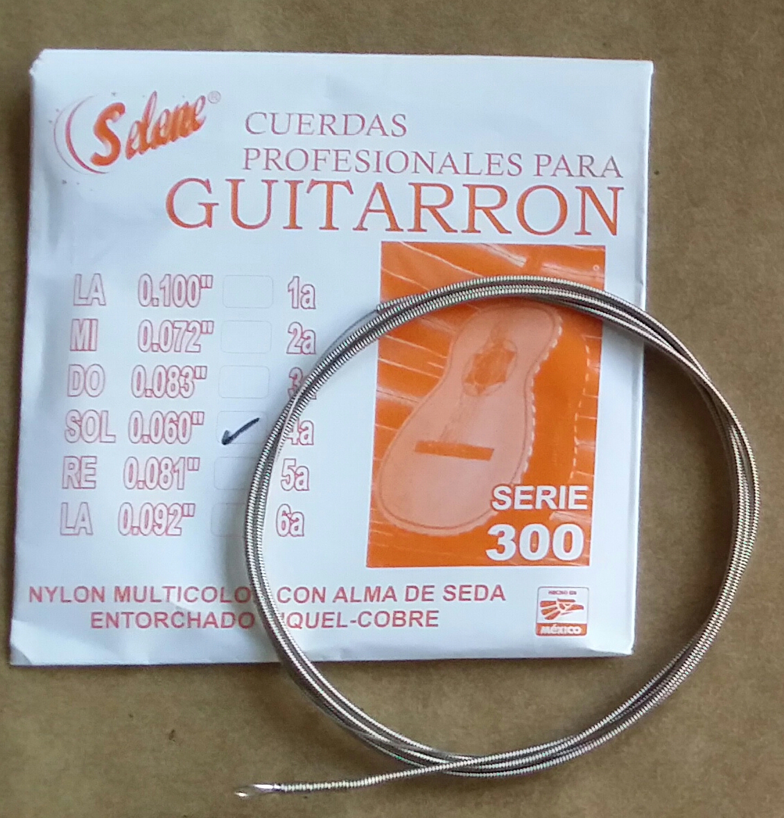 Selene nickel-copper coated, 4th string for guitarron – S304