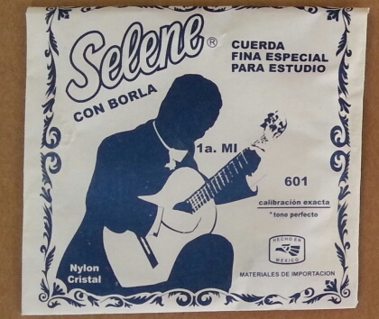 Selene white, nylon 1st string (pc) - Click Image to Close