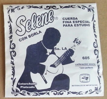 CUERDA guitarra SELENE NYLON BLANCA 5a (pz)