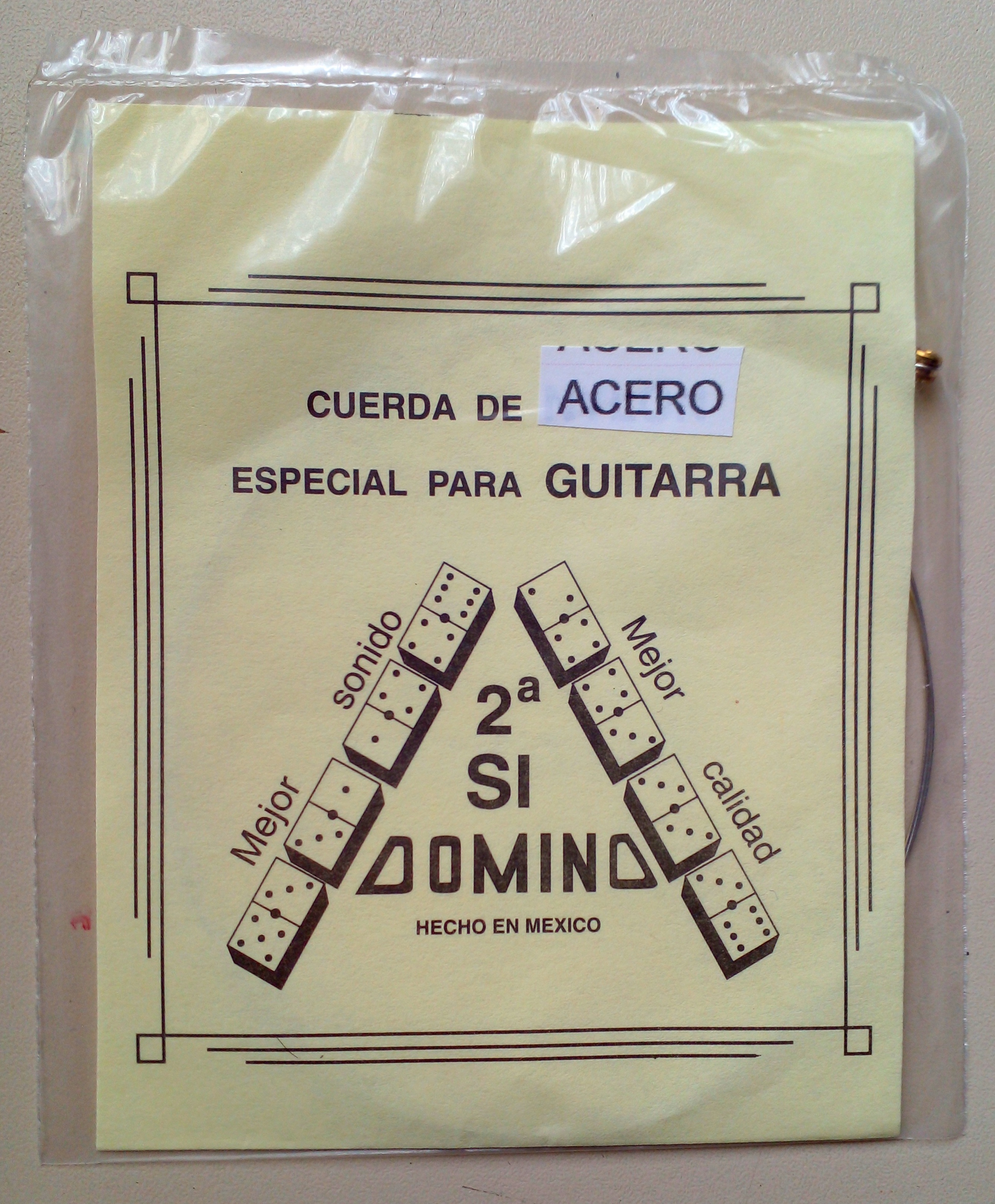 CUERDA GUITARRA DOMINO ACERO 2a. (pz)