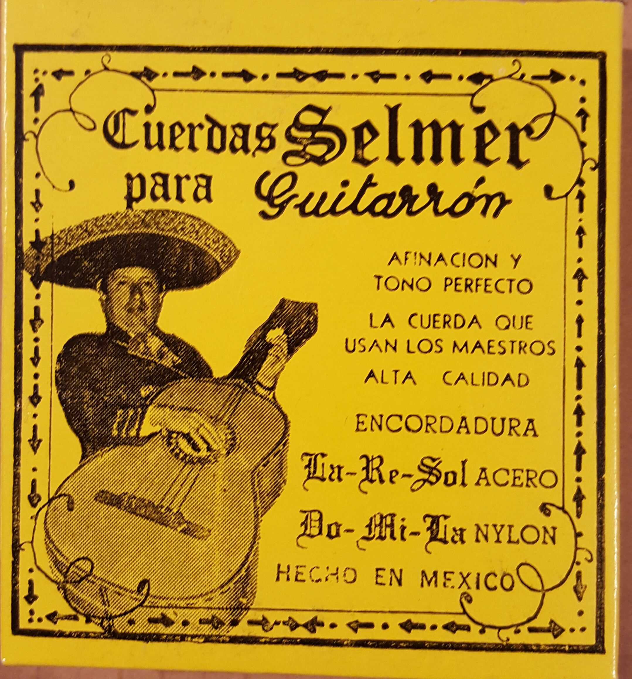 ENCORDADURA GUITARRÓN SELMER NYLON NEGRO EN ALPAC CUERDA (juego)