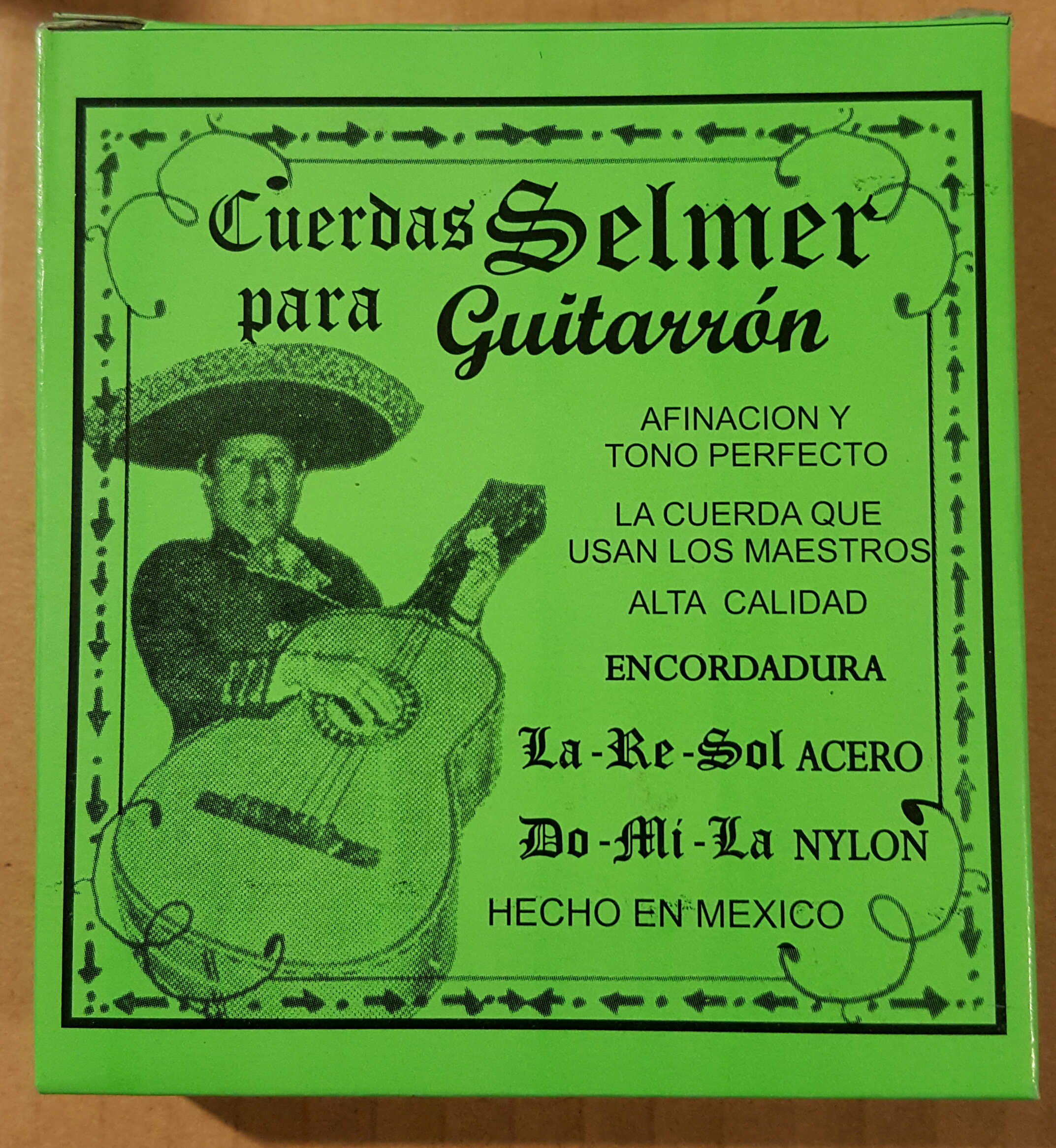 ENCORDADURA GUITARRÓN SELMER NYLON LIMON ALPACA CUERDA (juego)