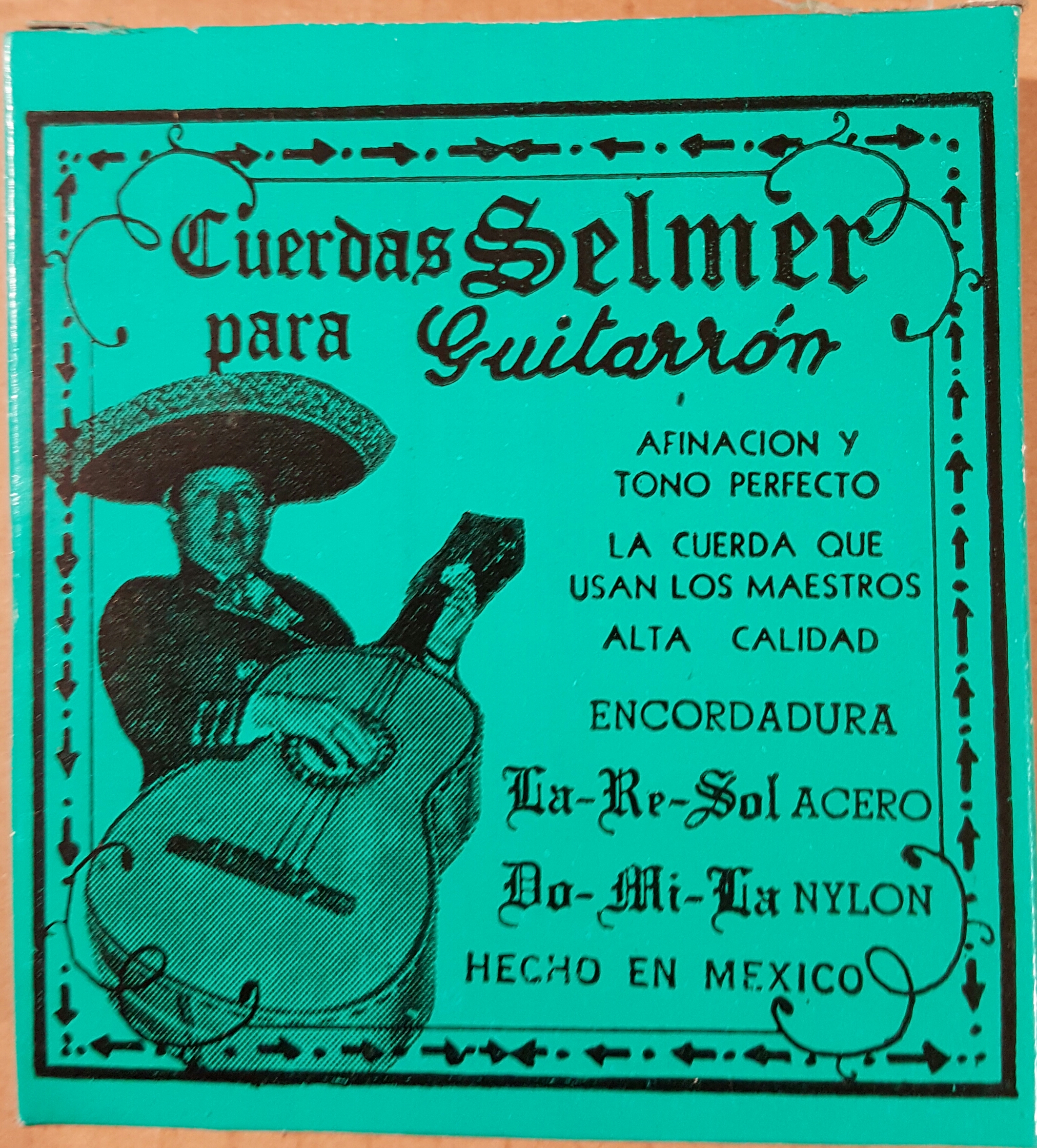 ENCORDADURA GUITARRÓN SELMER NYLON VERDE CUERDA (juego)