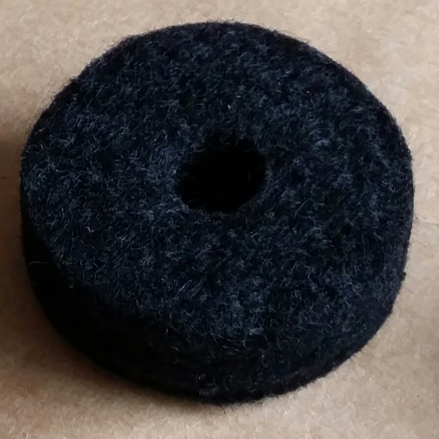 Roldana de fieltro para platillos 3cm negro mediana (pz)