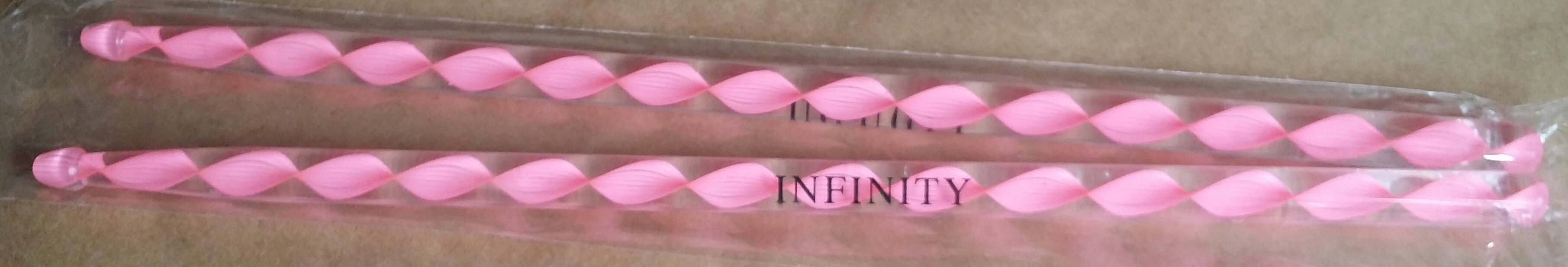 Drumstick acrylic, pink, trasparent, durable. (pc)