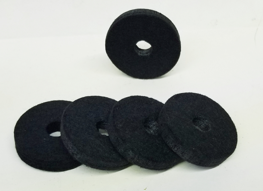 Roldana de fieltro para platillos 5cm negro grande (pz)