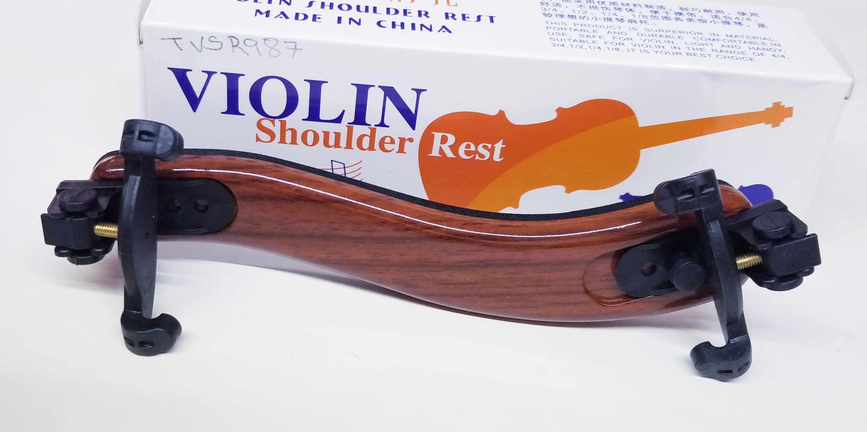 COJIN para VIOLÍN 4/4 o 3/4 económ imitación madera importado pz