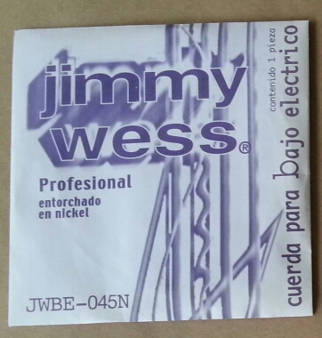 JIMMY WESS 1st string for electric bass, Professional Nickel Wou - Click Image to Close