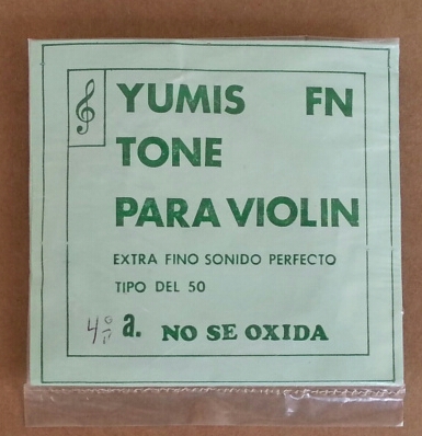 Yumis tone steel, string set for violin - Click Image to Close