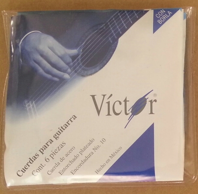 (imagen para) ENCORDADURA GUITARRA VICTOR ACERO con borla CUERDA (juego)