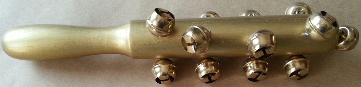 (imagen para) MANGO 13 CASCABELES DORADO GRANDE