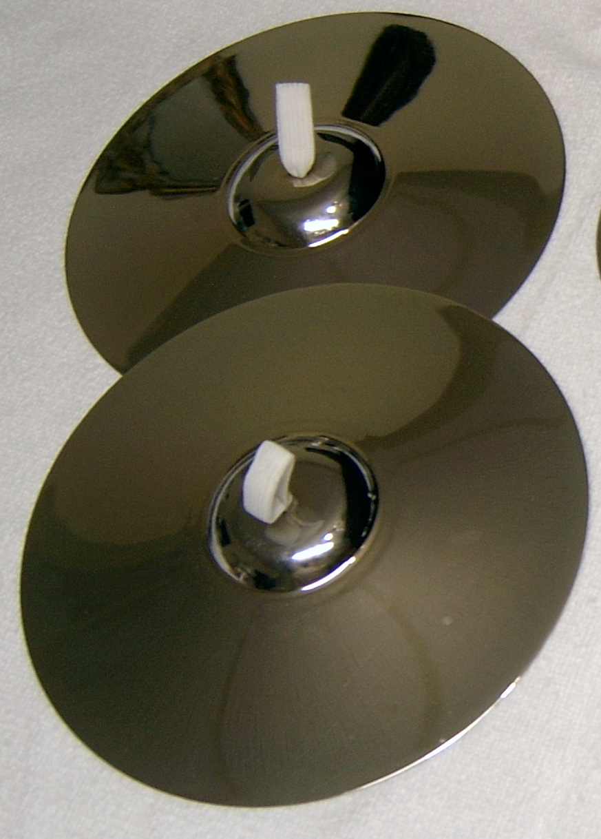 (imagen para) PLATILLOS INFANTILES GRANDES CROMADOS 18 cm (PAR)