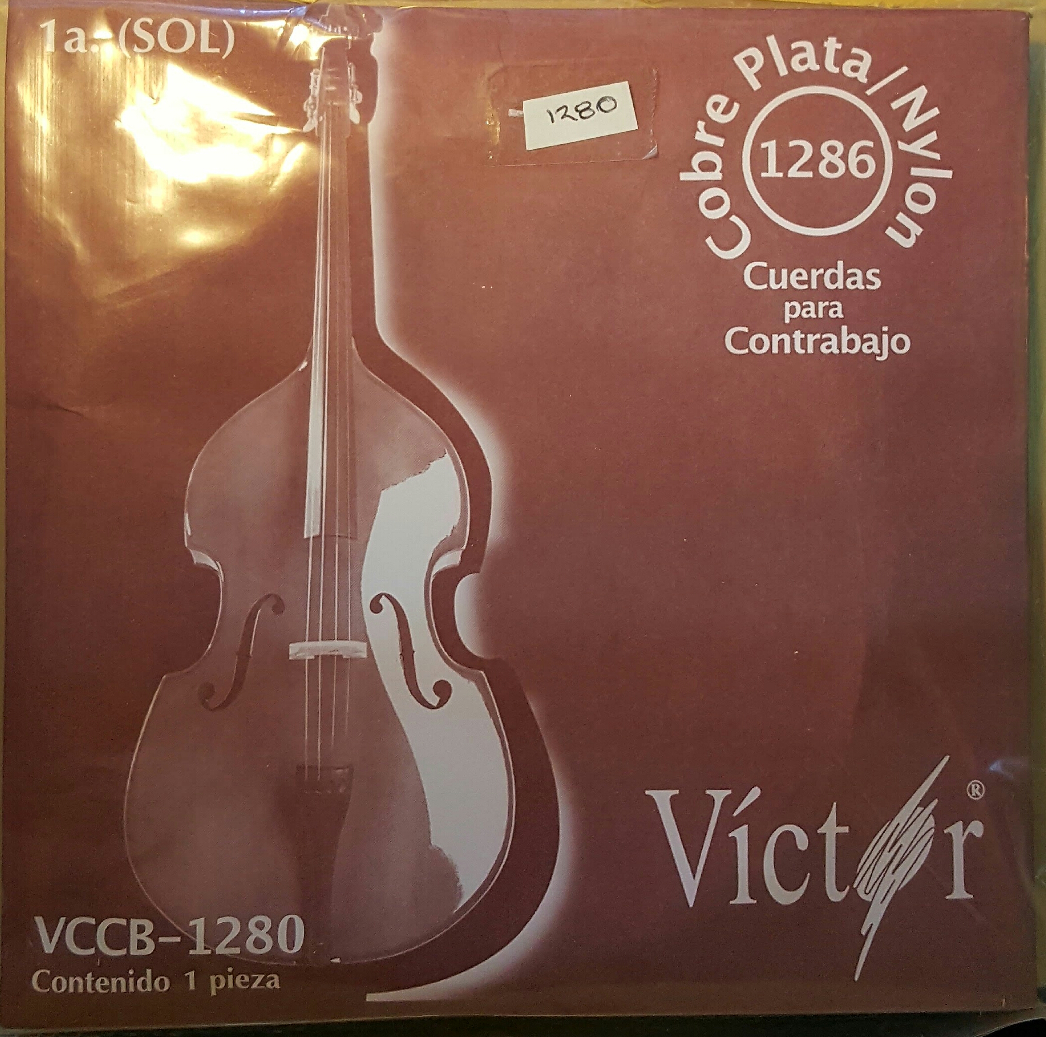 (imagen para) CUERDA CONTRABAJO Victor 1a Sol-G NYLON Liso